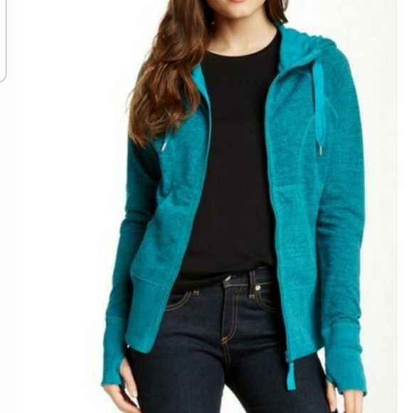 Zella Tops - Zella teal zip-up hoodie